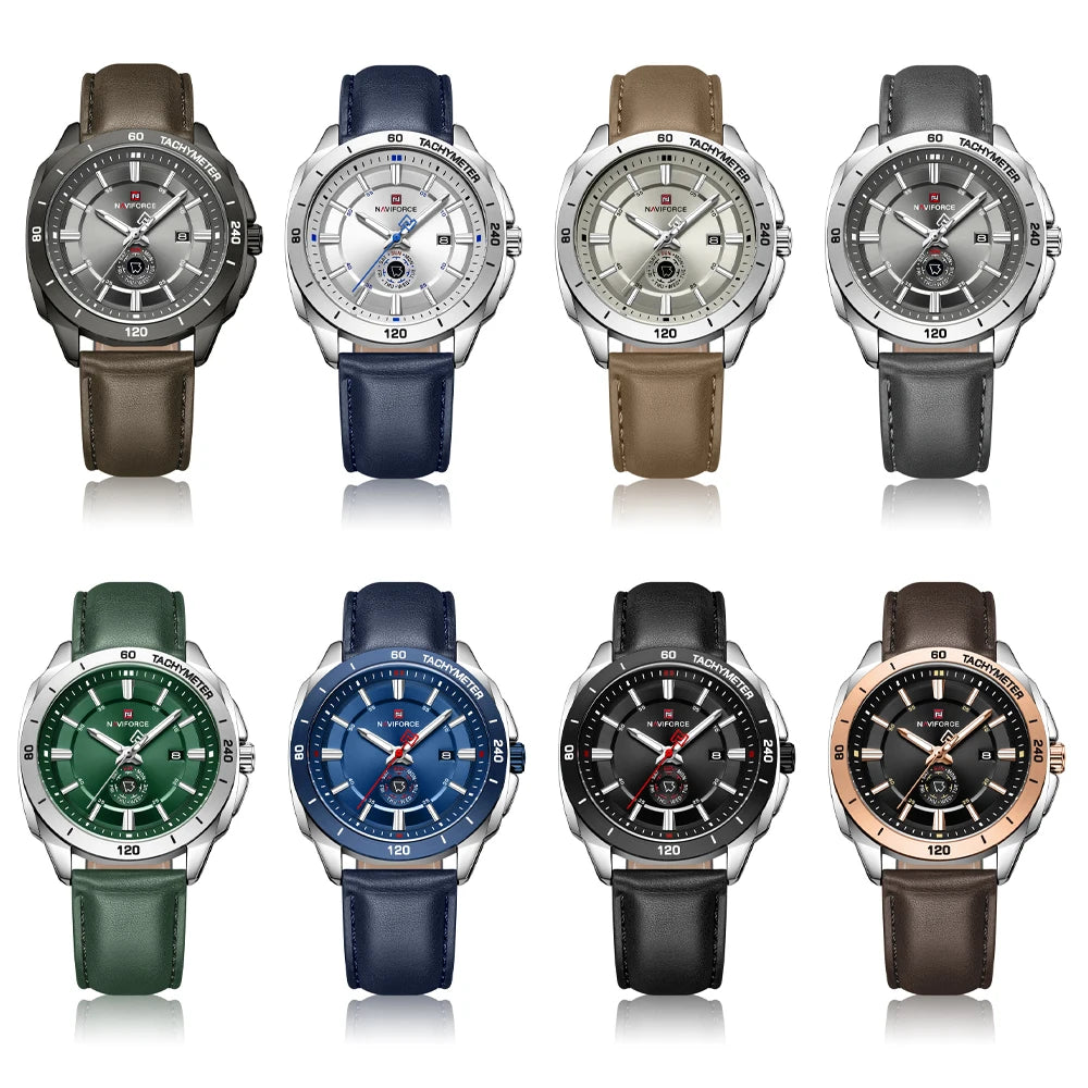 NAVIFORCE Top Brand Luxury Man Wristwatch Sport Silicone Date Quartz Men Watch Luminous Waterproof Men's Date Watches Clock