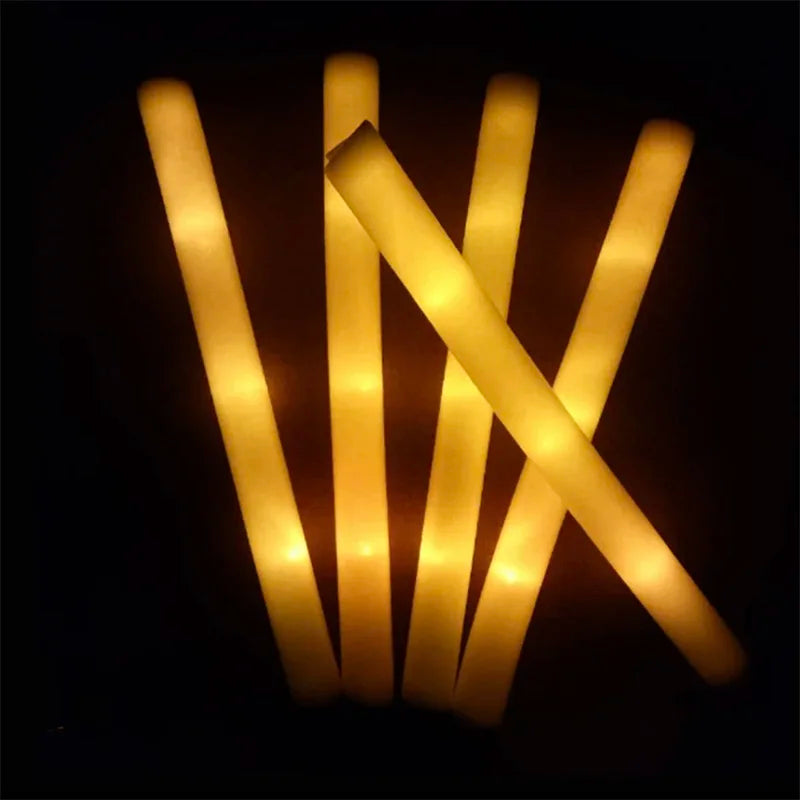 20/30/60 Uds. Barras luminosas LED a granel coloridas RGB barra de espuma brillante tubo de animación luz oscura para suministros de fiesta de boda de cumpleaños de Navidad