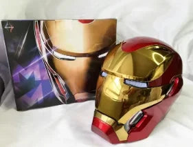 Casco de Iron Man Mk17, Juguete Eléctrico con Control por Voz de Jarvis, Apertura y Cierre Automático, Máscara Coleccionable, Regalo
