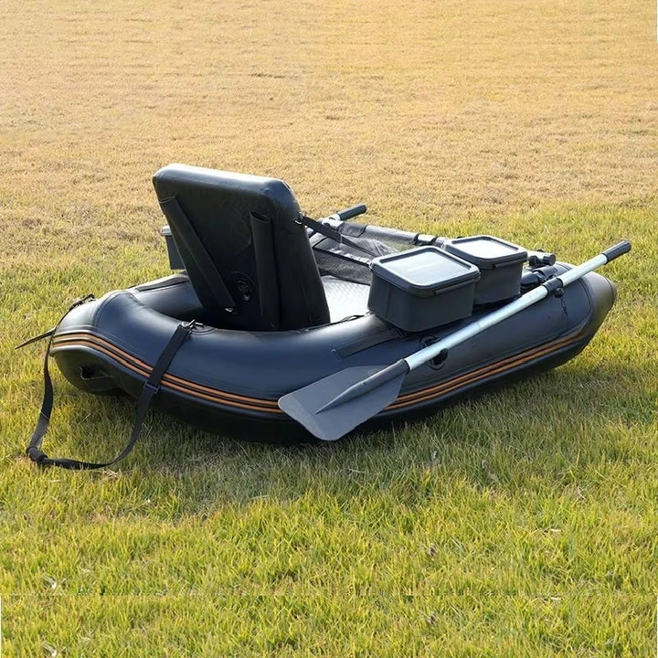Bote Inflable Personalizable para una Persona, Bote Pontón, Material de PVC Grueso, Canoa de Remo, Kayak para Pesca