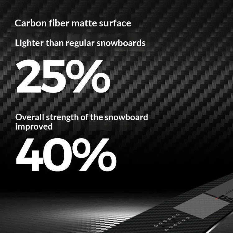 Tabla de Snowboard Freestyle de Fibra de Carbono para Adultos, Tabla de Snowboard Ancha, Ligera y Súper Elástica, Tabla de Carreras para Hombre, Esquí de Fibra de Carbono