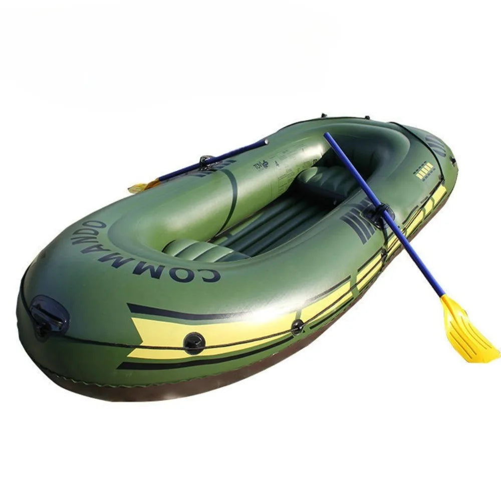 Kayak Inflable Reforzado para 2-3 Personas, Bote de Pesca para Exteriores, Resistente a la Abrasión y a los Arañazos, Estable y Seguro para Ríos y Lagos
