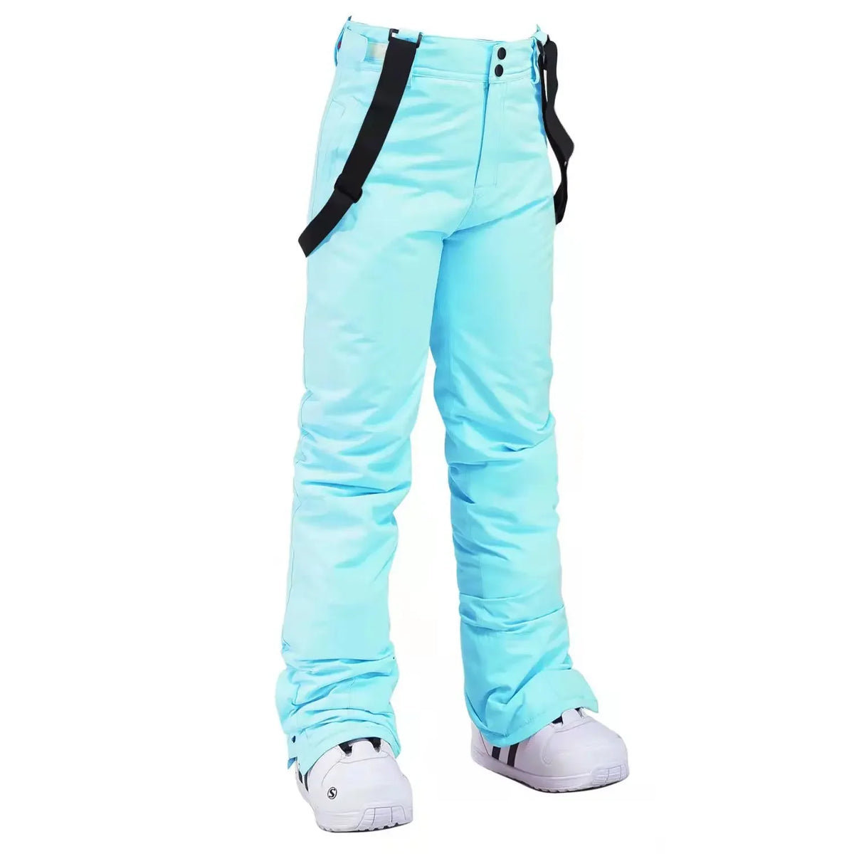 Pantalones de esquí para hombre y mujer, pantalones de esquí gruesos y cálidos de invierno, pantalones con tirantes impermeables a prueba de viento, pantalones de Snowboard de talla grande
