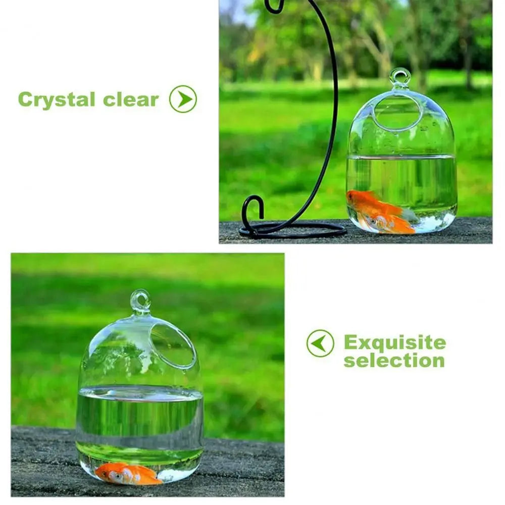 Jarrón hidropónico para colgar en la pared, decoración del hogar, decoración de acuario, pecera de cristal colgante, jarrón, adorno, pecera, pecera