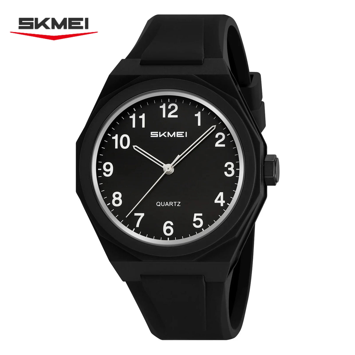Reloj SKMEI 2470 deportivo resistente al agua con correa de silicona, reloj de cuarzo casual para hombre con esfera circular sencilla