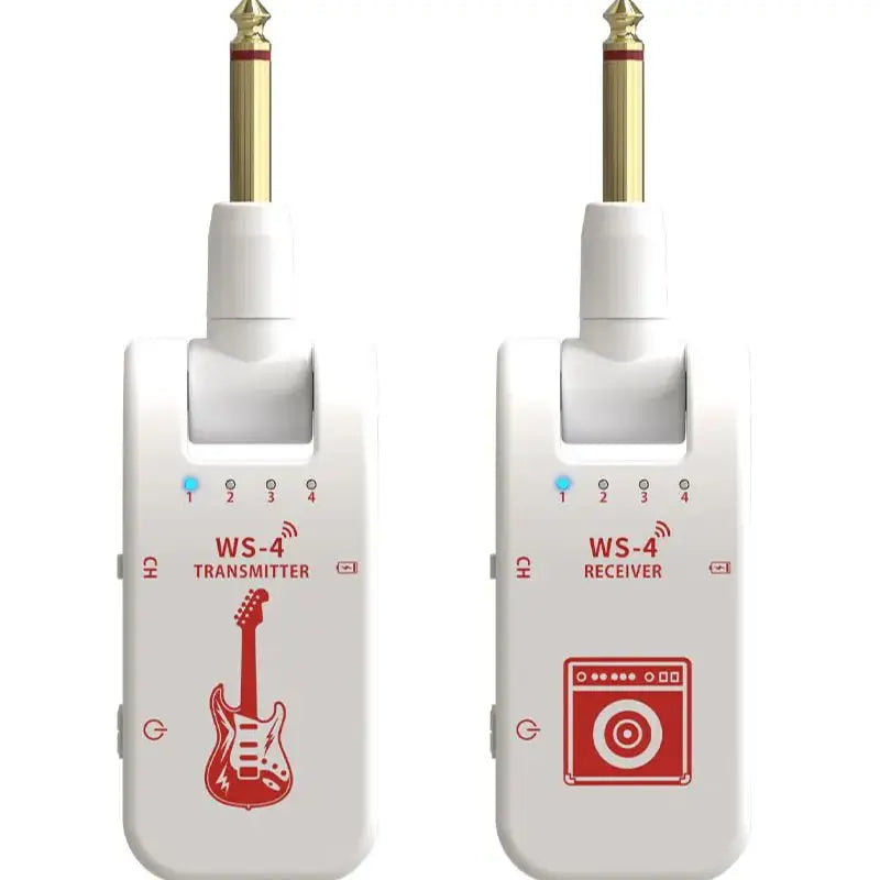 Sistema de transmisión inalámbrica para guitarra 2,4G: transmisor y receptor inalámbrico blanco para guitarras eléctricas, sintetizadores de viento, bajos,