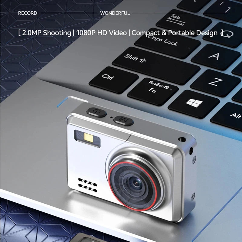 Cámara Digital Retro Mini Lenovo 1080p de alta definición CCD, accesorios portátiles para estudiantes y universitarios para tomar fotografías y vídeos