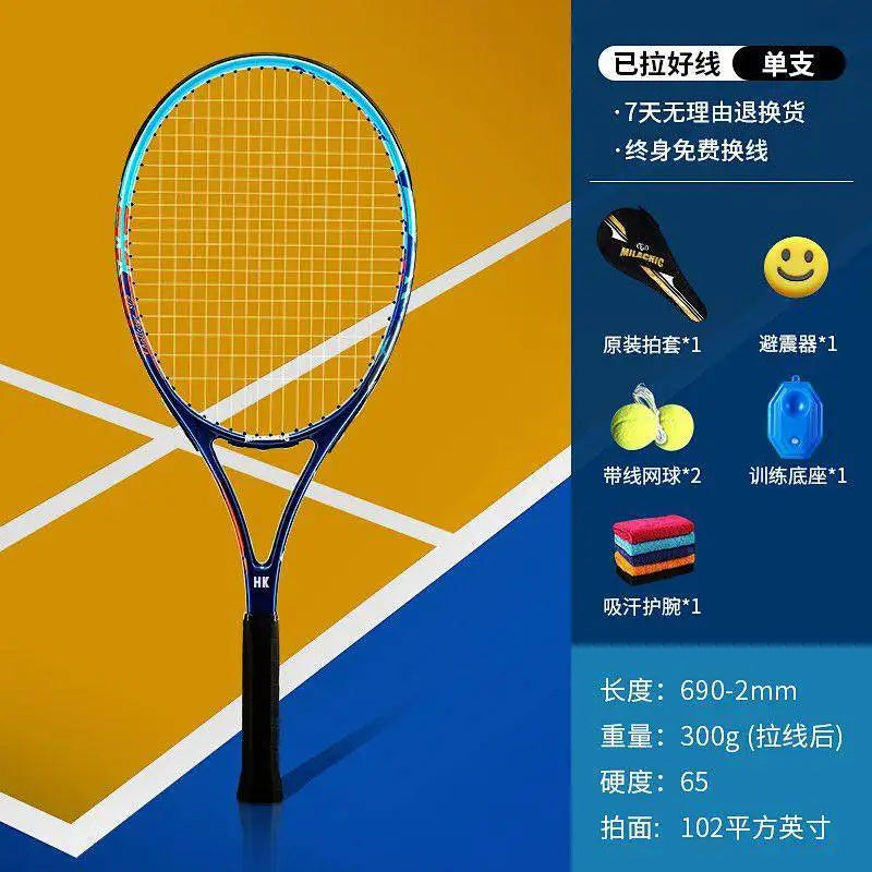 Raqueta de Tenis de Fibra de Carbono Compuesta para Principiantes, Amateurs, de Entrada, Individual y Doble, Set de Raquetas de Tenis