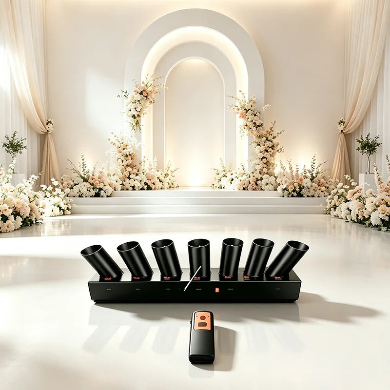 Máquina de chispas pirotécnicas frías con control remoto para bodas, fiestas, celebraciones al aire libre y revelación de género