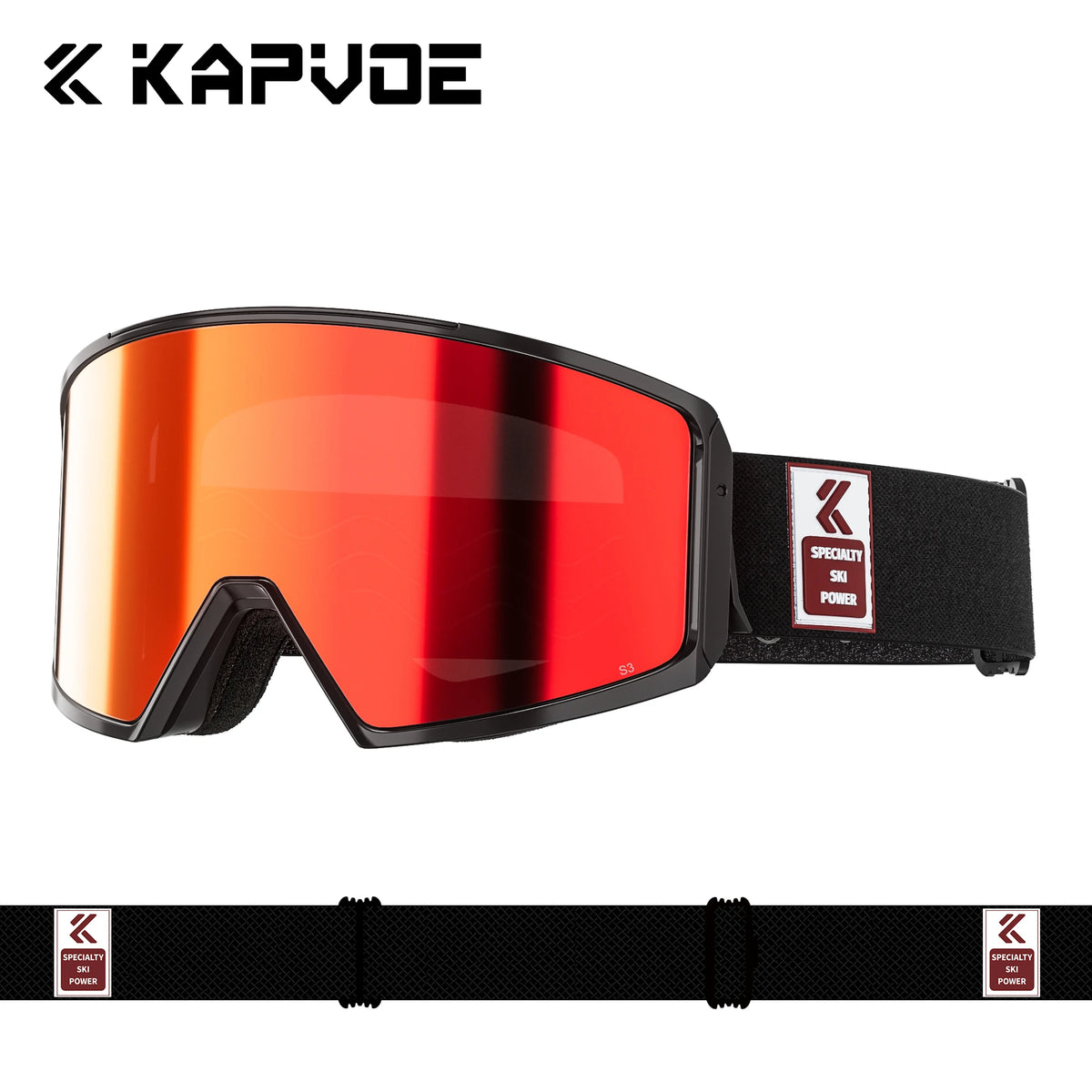 Gafas de Nieve Fotocromáticas Kapvoe, Gafas de Sol Antivaho para Snowboard, Protección UV400 para Hombres y Mujeres, Gafas de Esquí para Moto de Nieve de Invierno