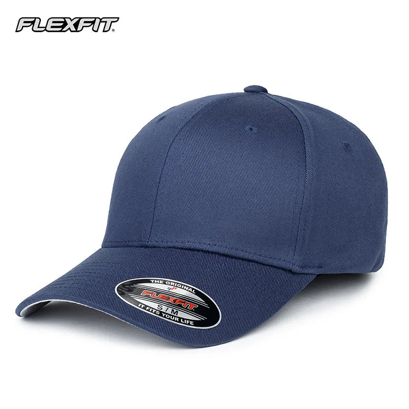 Gorra de béisbol FLEXFIT para hombre, gorra deportiva para exteriores, cierre completo, circunferencia de cabeza grande, ala corta, transpirable, parasol