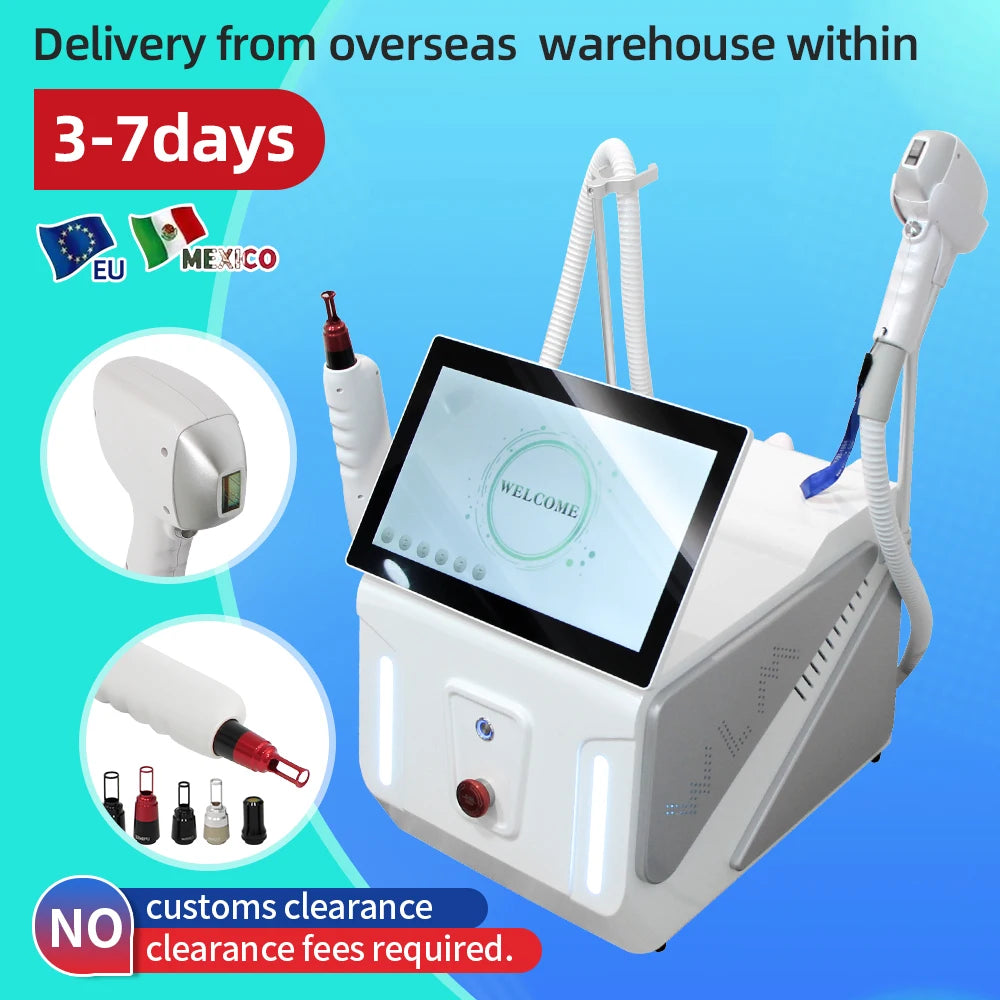 Máquina de depilación láser de diodo profesional 2 en 1, indolora y permanente, 755 808 1064, máquina de depilación láser de diodo 2 en 1 de 4000W, máquina de eliminación de tatuajes Pico Qswitch ND YAG 808