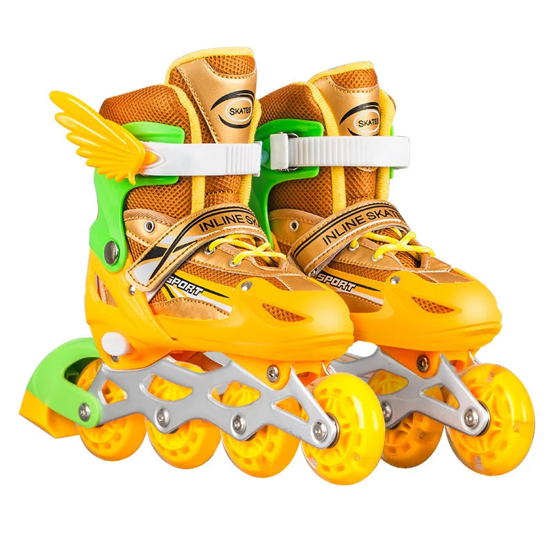 Zapatos de patín en línea parpadeantes para niños y niñas, patines de 4 ruedas para mujeres y hombres, zapatillas de patinaje al aire libre, tamaño ajustable 26-42