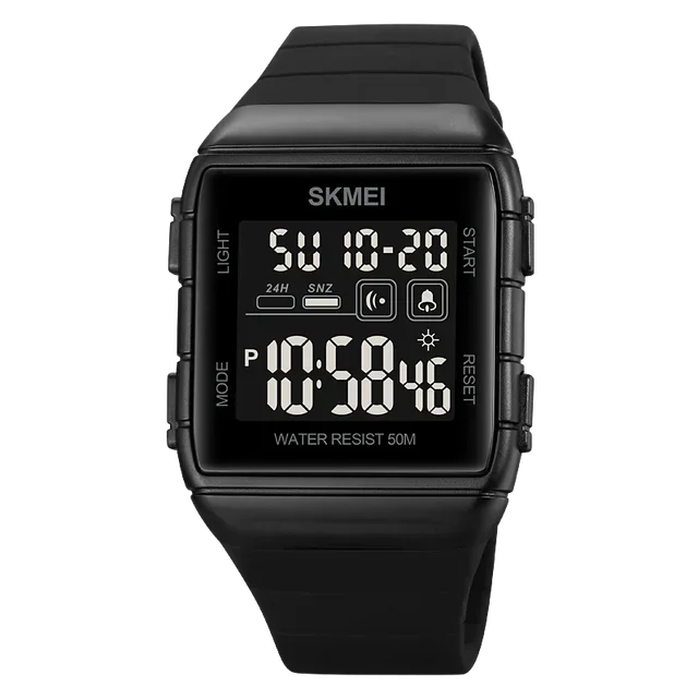 Reloj digital militar para hombre SKMEI 1960, deportivo, con calendario, cuenta regresiva, resistente al agua, a prueba de golpes, reloj de pulsera para hombre 1560