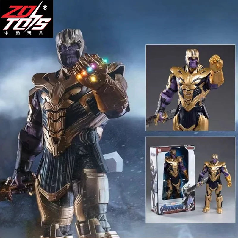 ZDTDS Thanos, figura de acción coleccionable a escala 1/5 con articulaciones móviles, modelo de juguete para los fans de Marvel, ideal como regalo para coleccionistas.