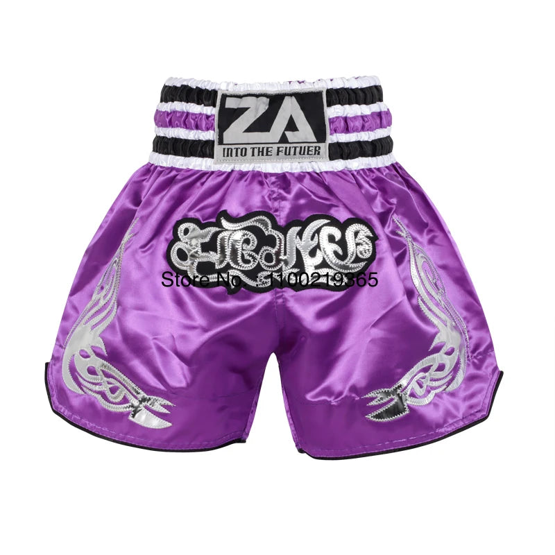 Pantalones cortos Muay Thai 2025, nuevos pantalones cortos de Kick Boxing para hombres, mujeres y niños, artes marciales Retro Thaiboxing Kickboxing Cage, pantalones de entrenamiento de lucha