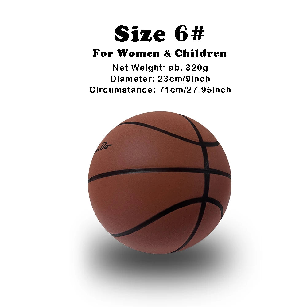 Pelota de baloncesto que rebota silenciosa, diámetro estándar de 24cm/23cm, práctica de drible interior, pelota silenciosa, rebote de baloncesto universitario silencioso en casa