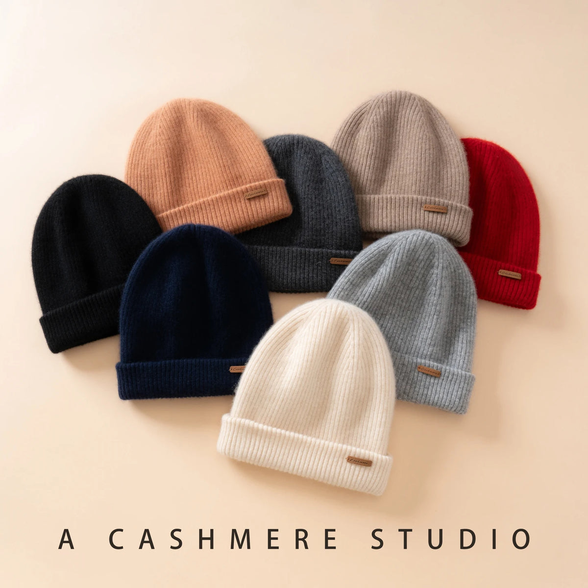 Gorros de invierno para mujeres/hombres, gorro informal para exteriores, gorro de punto de dos capas, gorros cálidos de 100% de Cachemira, gorro grueso para senderismo Unisex