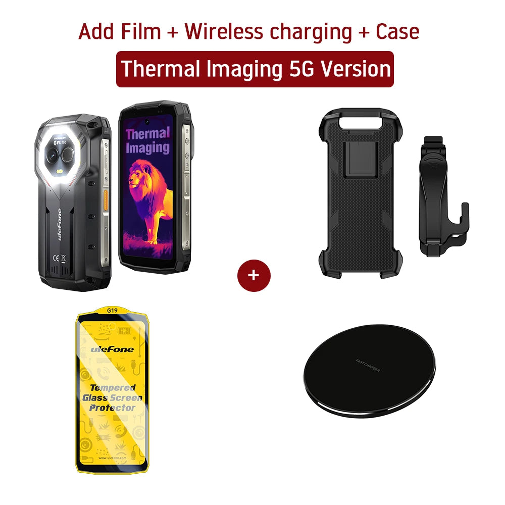 Ulefone Armor Mini 20T Pro 5G TÉRMICO Teléfono robusto de 4.7" Smartphone Android 14 256GB ROM Teléfono móvil con cámara térmica