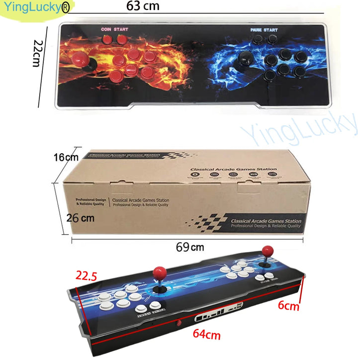 Arcade Box GEMA Console 30000 in 1 3D Retro Arcade Game Console Cabinet Bartop 8 Way Joysticks Push Buttons to TV