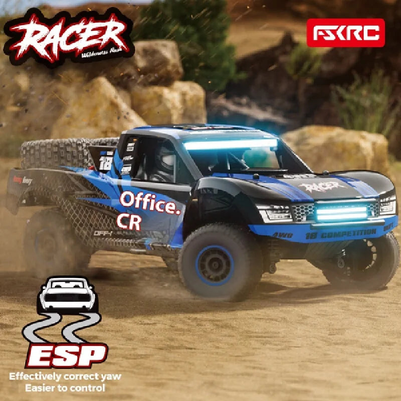 Coche RC HuangBo HB-RD1201 1:12 4WD, Camioneta de Carreras con Luces LED, Control de Crucero y Giroscopio – Juguete RC para Niños y Adultos