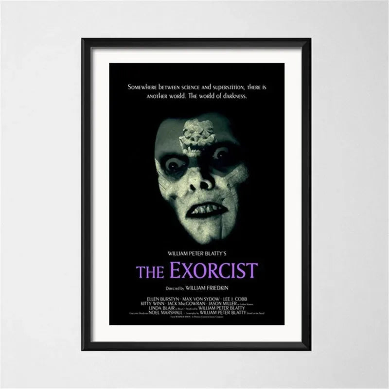 El exorcista clásico película de terror pintura artística lienzo Vintage póster pared decoración del hogar