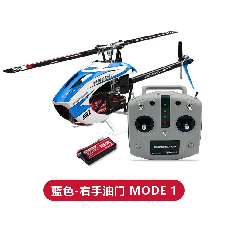 Helicóptero RC, Avión de Control Remoto, Juguete para Niños y Adultos, Radiocontrol, Vuelo Inalámbrico, Profesional, Goosky S1 RTF Heli