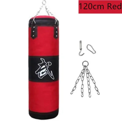 Saco de arena de boxeo profesional sin relleno, accesorio colgante para MMA, Muay Thai, Kickboxing, Taekwondo, 100/120cm