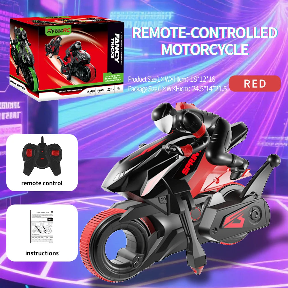 Motocicleta RC Y09, coche teledirigido, equilibrio autoestable, motocicleta eléctrica de acrobacias para carreras competitivas y derrapes, juguete para niños