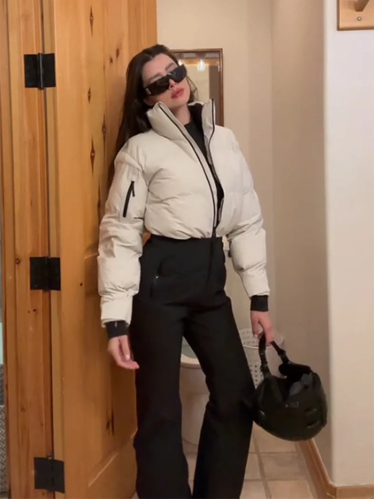 Traje de Esquí Impermeable para Mujer, con Capucha de Piel, Manga Larga, para Vacaciones, Cálido, para Snowboard, 2026