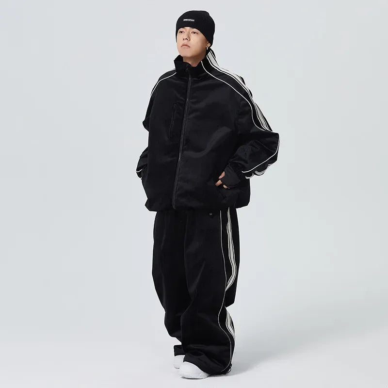 Trajes de esquí de una pieza para deportes al aire libre para hombre, trajes de esquí a prueba de viento, pantalones de snowboard térmicos transpirables, conjuntos de ropa, nuevo, 2025