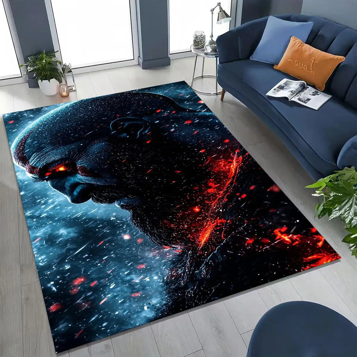 Alfombra de juego 3A de Kratos de God of War Classics para dormitorio, sala de estar, sofá, felpudo de decoración para el hogar, alfombrilla grande antideslizante para juegos de niños