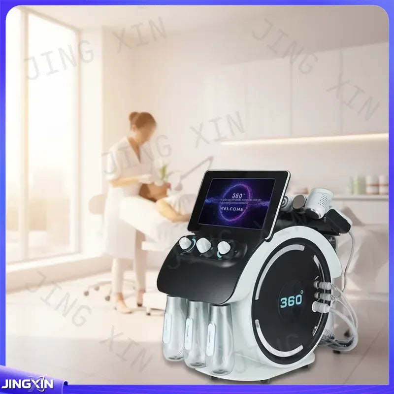 Máquina coreana 6 en 1 de hidrodermoabrasión, microdermoabrasión con punta de diamante, cepillo de limpieza facial, dispositivo para el cuidado de la piel y lifting facial