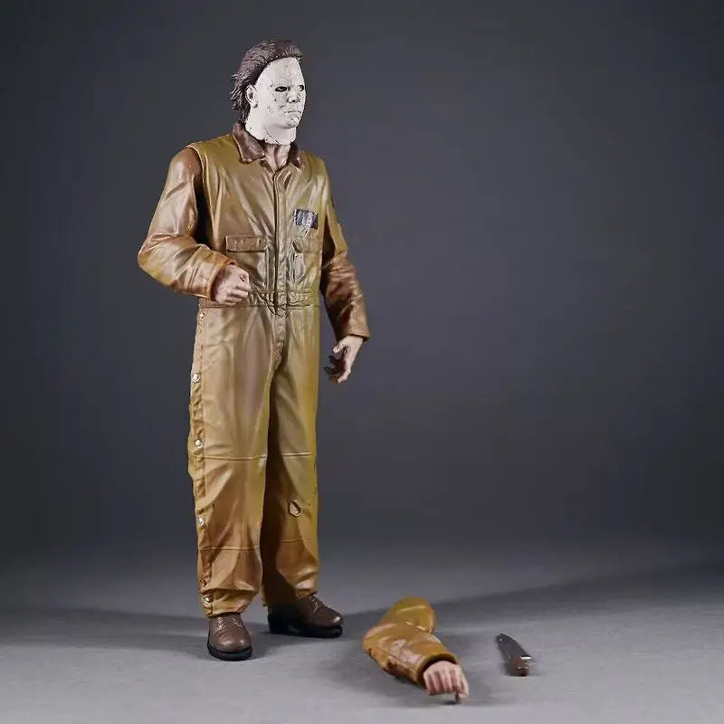 Figura de acción de Michael Myers de Halloween de 8 pulgadas, segunda generación, brazos articulados, modelo de terror coleccionable para coleccionistas adultos