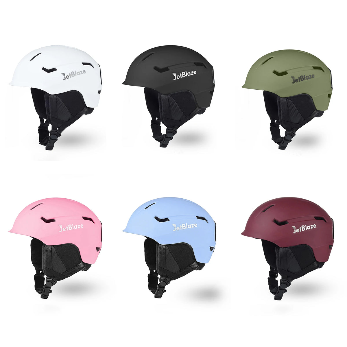 [Máscara Antiviento Gratis] Casco de Esquí Ajustable Unisex Jetblaze - Casco de Snowboard y Esquí Anticolisión y Cálido para Deportes de Invierno