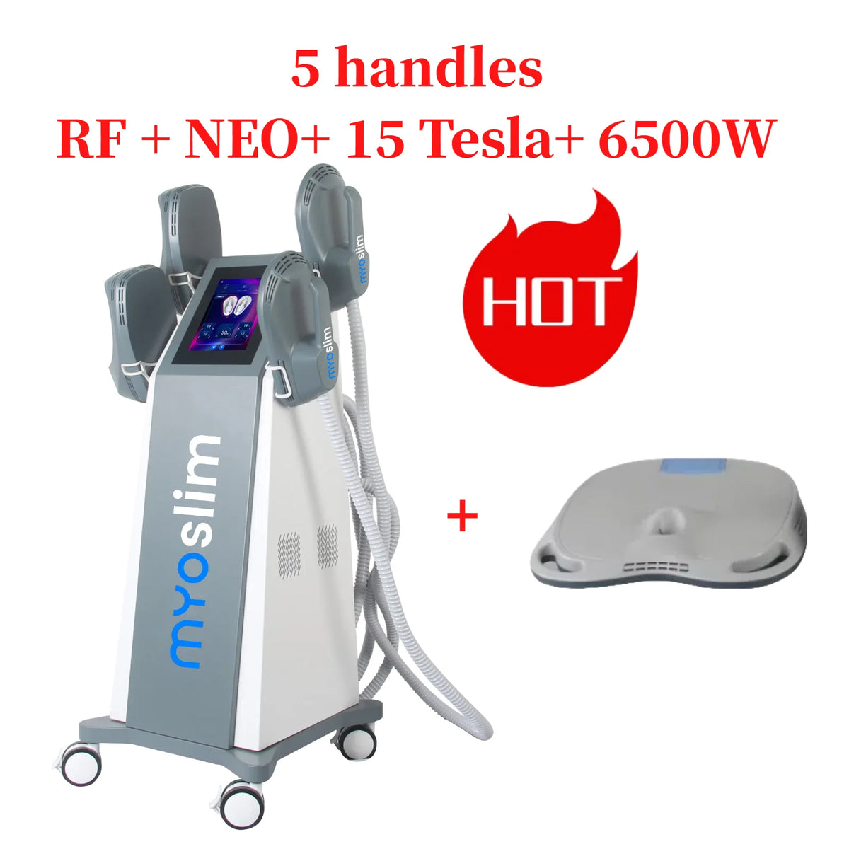 EMSzero 15T 6500W Estimulador Muscular EMS, Máquina Portátil de Escultura Corporal RF EMS, Adelgazante, Electromagnética