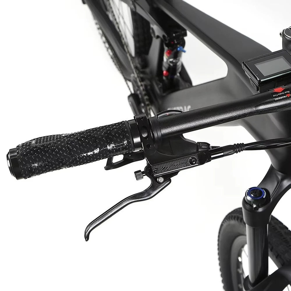 Latest model, for EM19 E mountain bike, mid-drive motor, 12-speed, carbon fiber electric mountain bike, dual suspension.