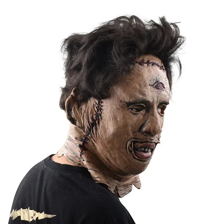 Máscara de látex de Leatherface de La Matanza de Texas para fiesta de disfraces de Halloween, cosplay y fiesta de Halloween