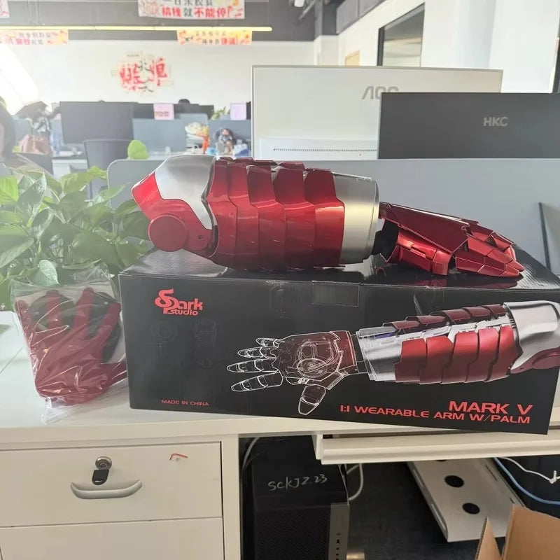 En Stock Spark Studio 1/1 escala persona Real usable Iron Man Mk5 Mecha brazo Control de voz táctil Control remoto juguete regalo de cumpleaños
