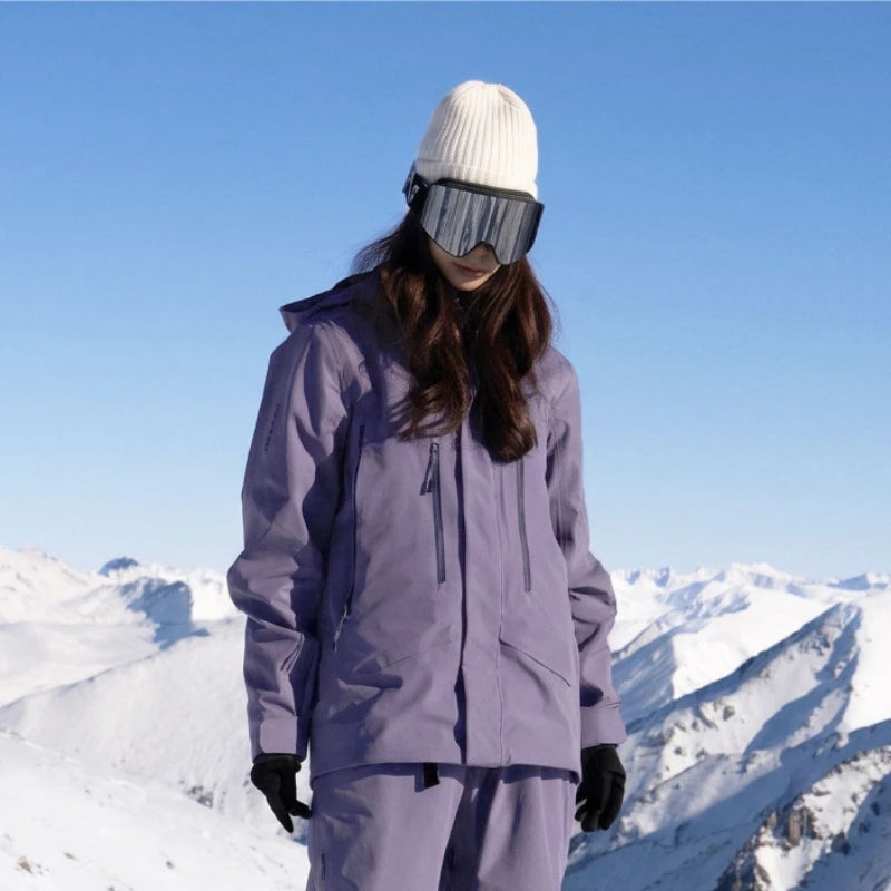 Chaquetas de esquí para mujer 2026, nuevas, cortavientos, para snowboard, abrigos holgados para esquí, ropa de nieve impermeable para exteriores con degradado, para hombre