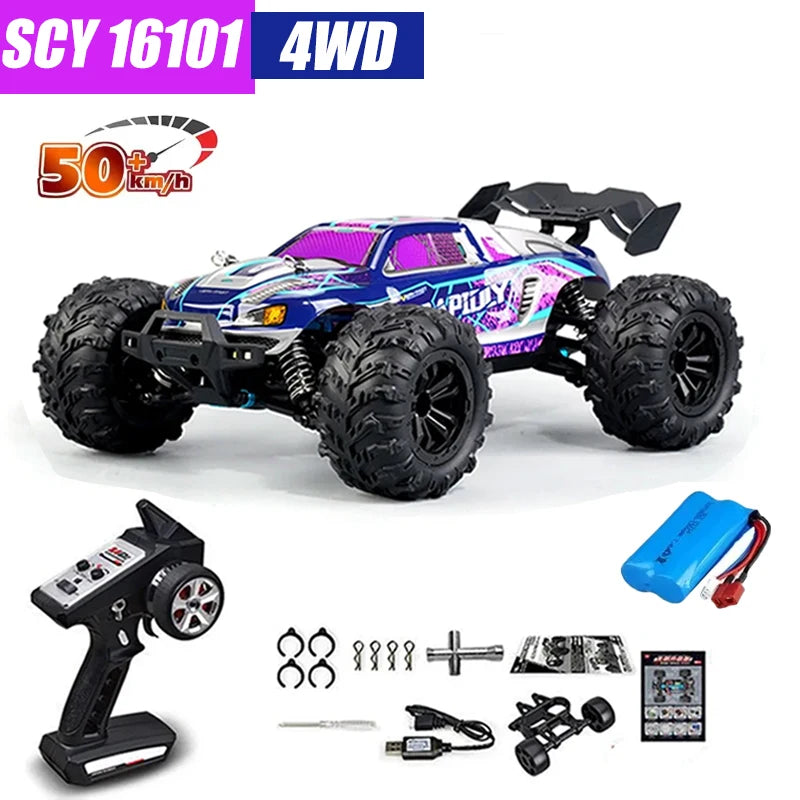 Coche RC 4x4 1:16 80 km/h Super Brushless, 50 km/h Brushed, vehículo todoterreno a control remoto de alta velocidad, buggy de carreras, regalo de juguete