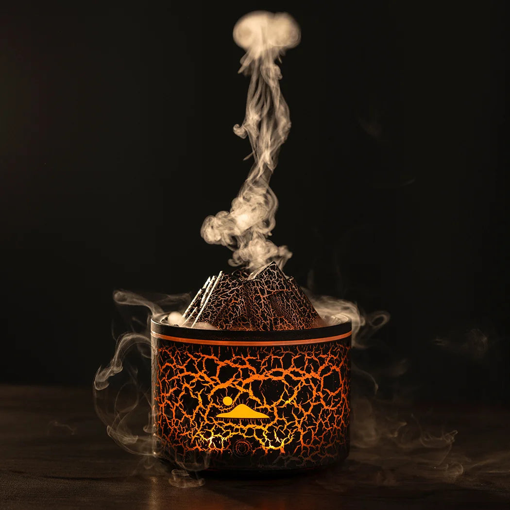 Humidificador de volcán de llama, difusor de Aroma, generador de niebla ultrasónica, nebulizador LED de aceite esencial, difusor de medusas de fuego, fragancia para el hogar