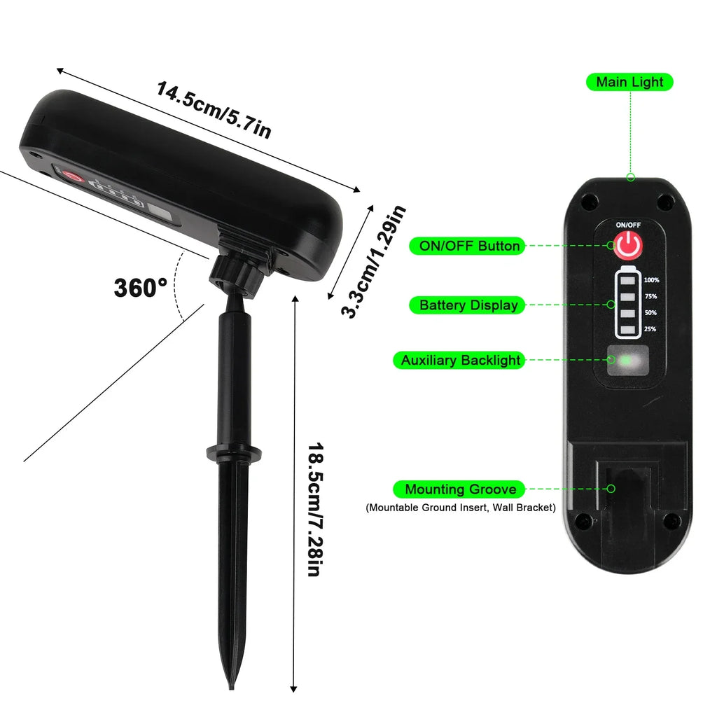 Luz solar LED para exteriores, aplique solar de pared, luz de jardín verde con clasificación IP65, focos solares, luces ascendentes solares para árboles, senderos y patios
