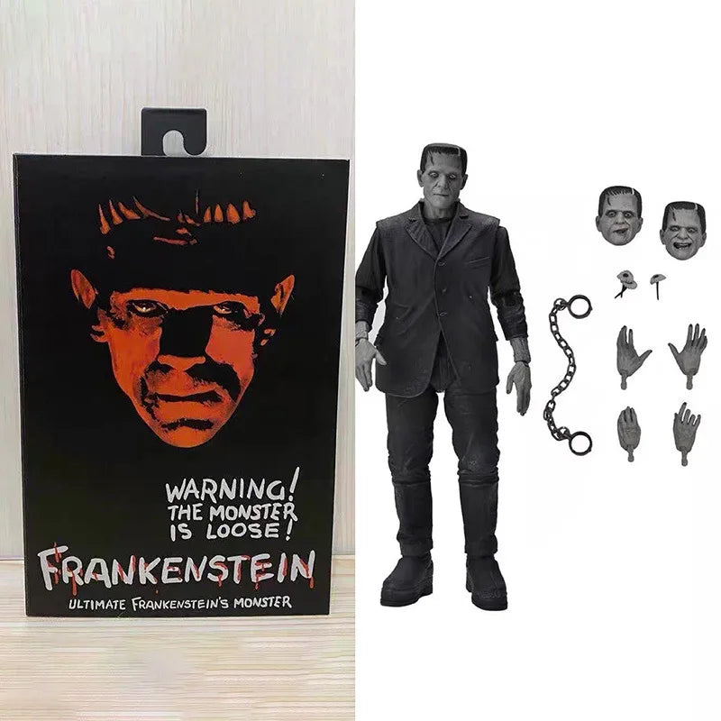 Figura de acción coleccionable NECA Universal Monsters Ultimate Frankenstein, juguete modelo, figura de película de terror de Halloween