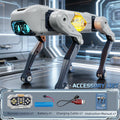 Perro robot biónico inteligente con control remoto, juguete eléctrico para niños con control dual por voz y aplicación, regalo de Navidad