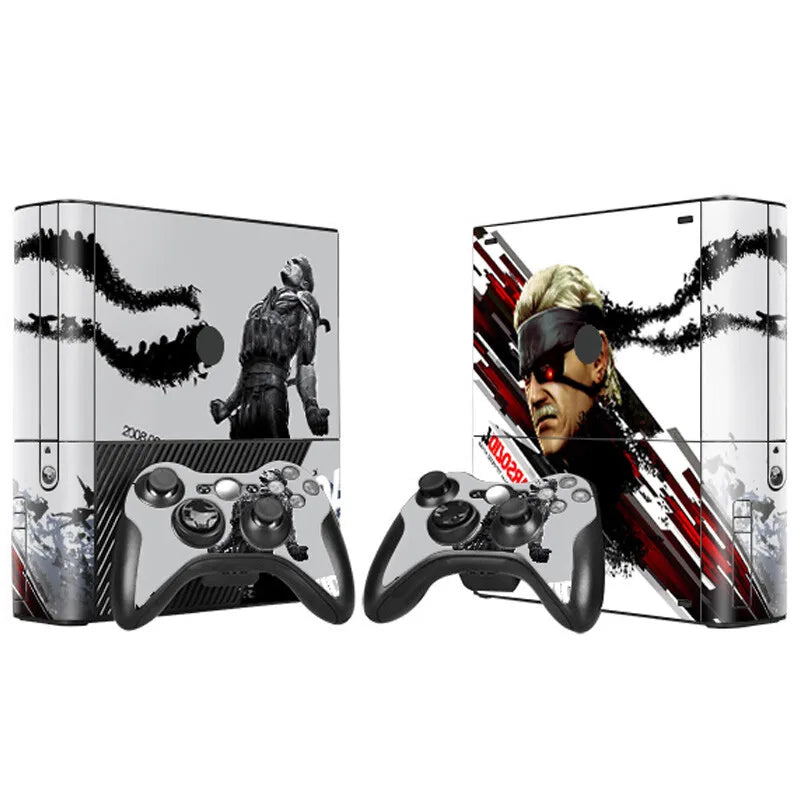 Pegatina Personalizada con Diseño a Medida para Consola Xbox 360 E y 2 Controles, Vinilo Decorativo para Xbox 360 E