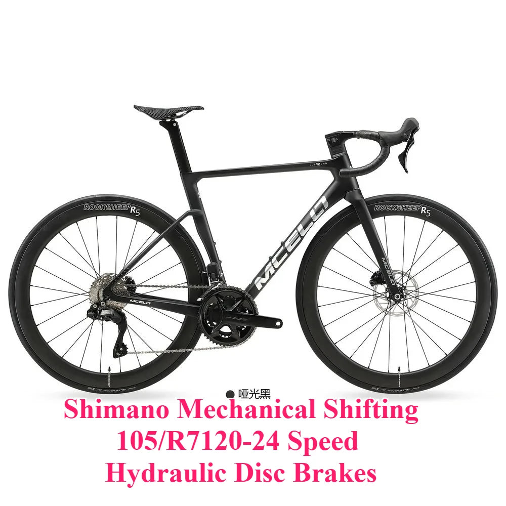 Bicicleta de carretera de fibra de carbono T800 de alto rendimiento, ultraligera de 7,5 kg, edición dedicada al equipo de carreras YUZHE, V2 105 Di2 R7170-24S, con frenos de disco hidráulicos
