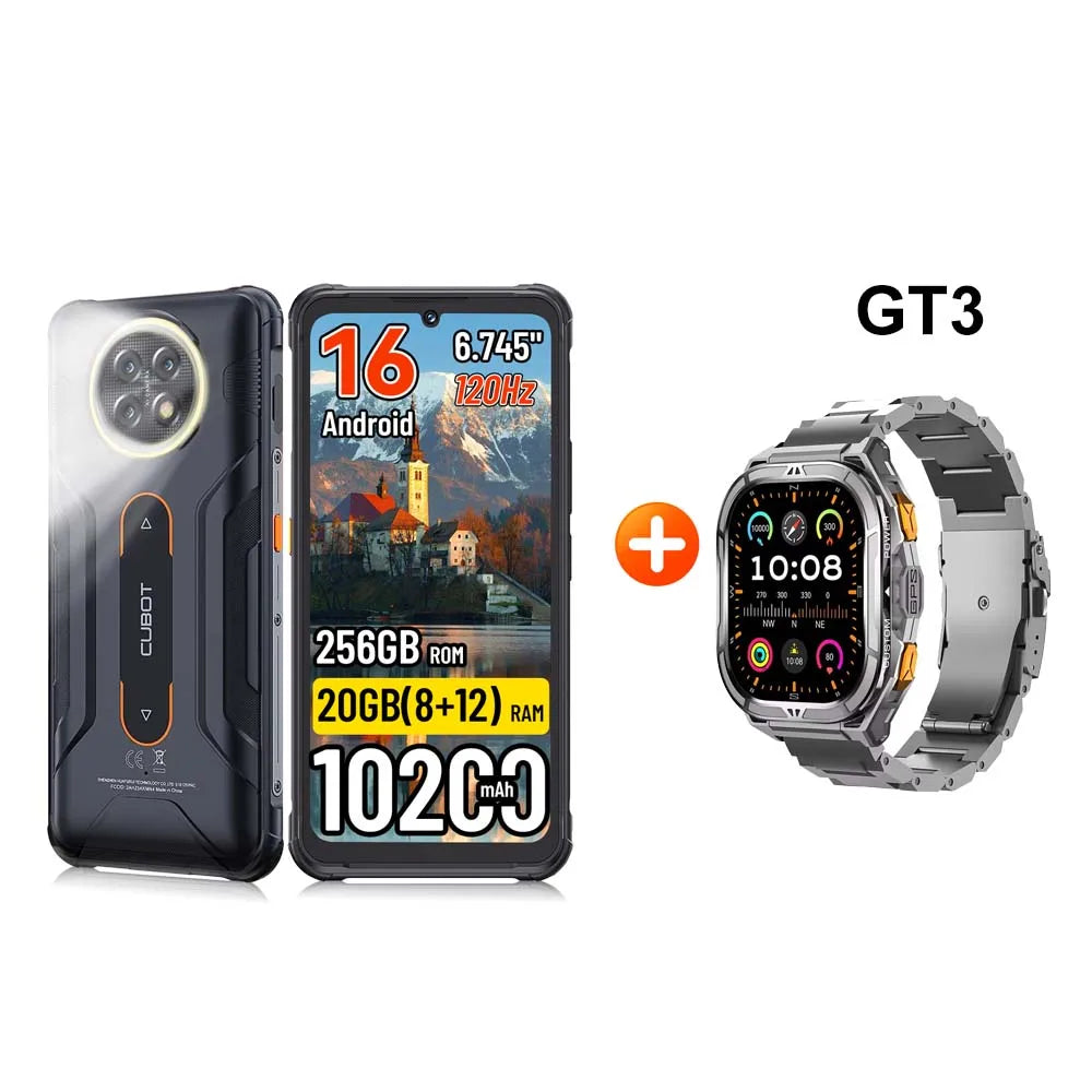 [Envío desde Polonia] Cubot KingKong ACE 5 Android 16 Smartphone ultrarresistente 10200mAh 20GB(8+12) RAM 256GB ROM 6.745" 120Hz NFC