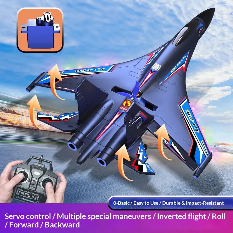 NUEVO Avión RC J11 Pro de 6 Canales con Motor sin Escobillas, 2.4GHz, Impermeable, Anfibio, Acrobacias 3D, Giro de 180°, para Aficionados