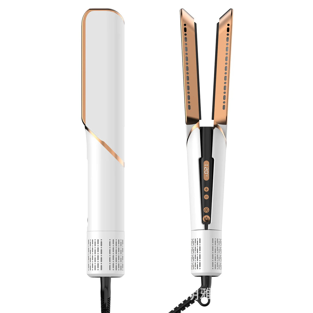 Secador de Pelo de Verano 2 en 1 con Aire Frío y Caliente, Plancha y Rizador de Pelo, Alisador y Rizador de Cabello